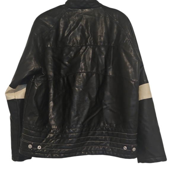 NWT We The Free People Jacket Ryder Vegan Oversized Moto black Sz M - Picture 6 of 14